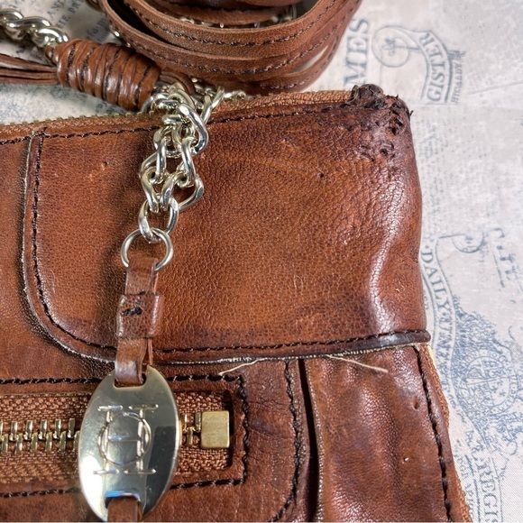 Olivia Harris Moto Chain Mio Black Leather Cross Body Bag - Picture 9 of 16